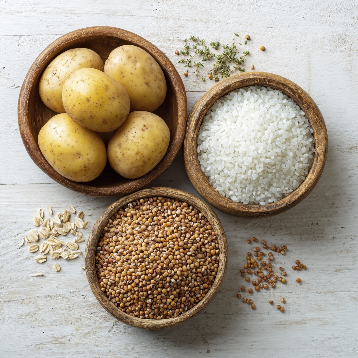 Ryż, kasza czy ziemniaki - co wybrać na redukcji i budowie masy?